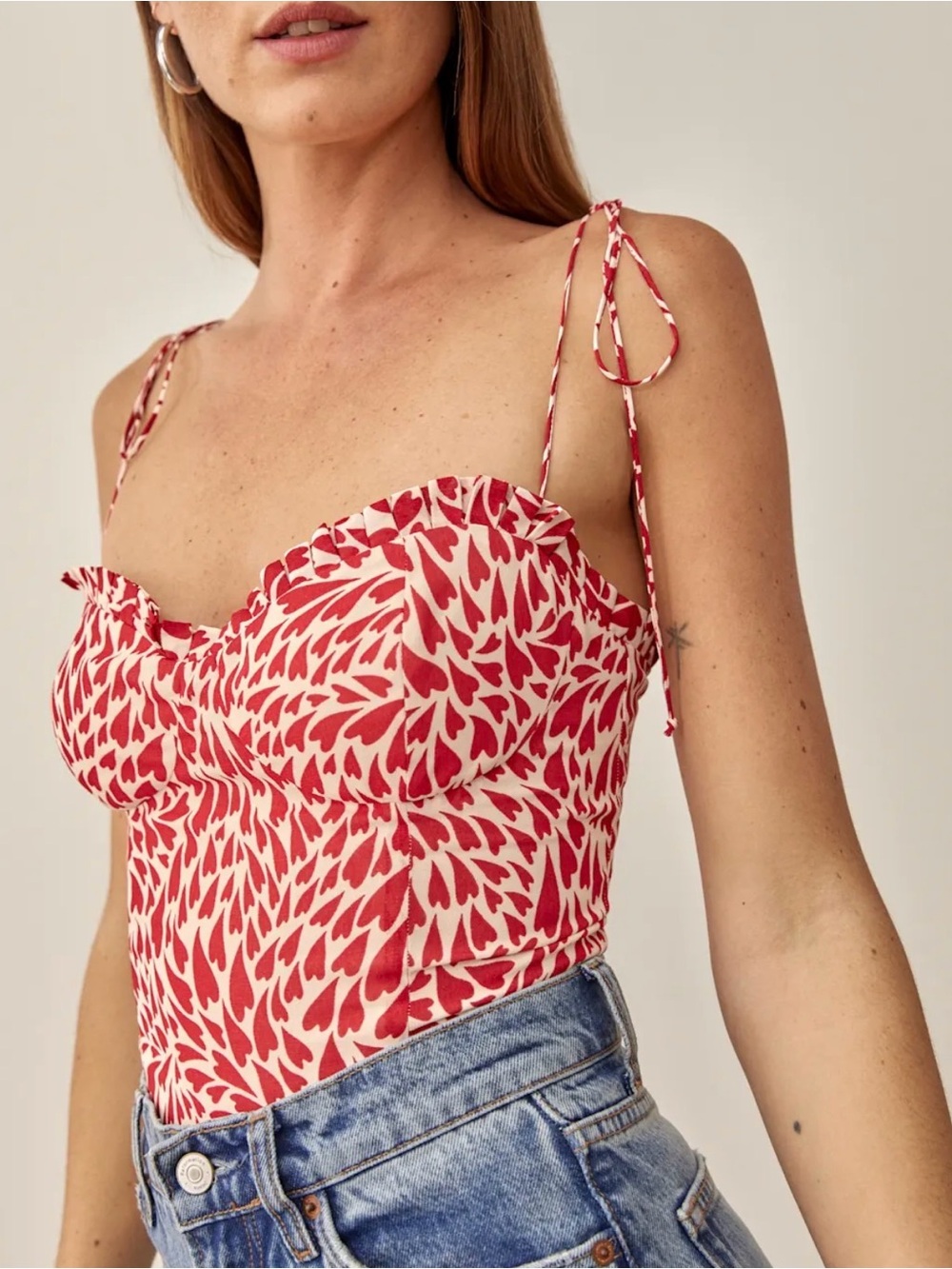 Reformation Novena Top in Love - Size 10